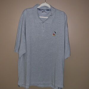 Disney Gray Polo Shirt with Embroidered Character